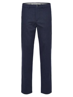 Selected housut, MILES BRUSHED PANTS Navy