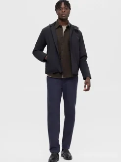 Selected housut, MILES BRUSHED PANTS Navy