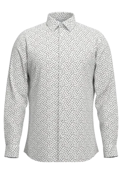 Selected kauluspaita SLHSLIM-Performance Shirt LS AOP, Bright White Multi D