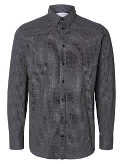 Selected kauluspaita, SLIM SOHO AOP SHIRT Sininen Kuosi