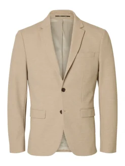 Selected miesten bleiseri SLIM-AITOR Jersey BLZ Flex, hiekka