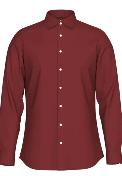 Selected miesten kauluspaita, SLIM PERFORMANCE SHIRT SYRAH Punainen