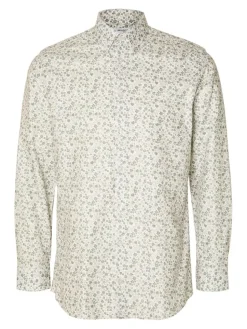 Selected Miesten Kauluspaita Ethan Aop Shirt Nos Vihreä Kuosi