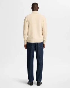 Selected Miesten Neulepusero, AXEL LS ROLL NECK NOS Luonnonvalkoinen