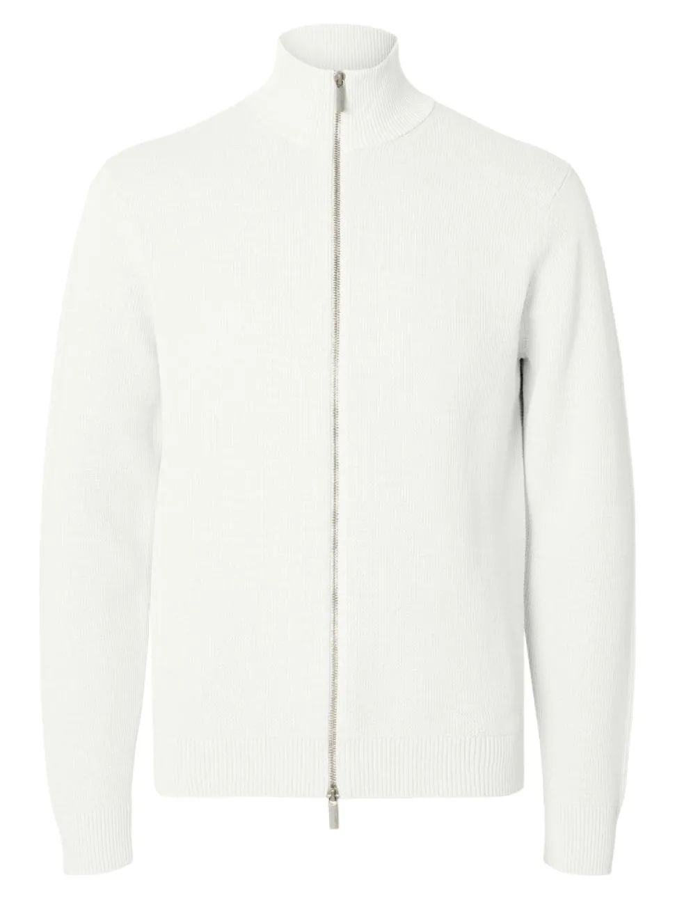 Selected Miesten Neuletakki, K DANE FULL ZIP Valkoinen