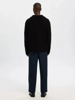 Selected miesten neuletakki, LLOYD LS KNIT BOUCLE Black