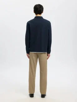 Selected miesten paitatakki SLHJACKIE SWEAT JACKET NOOS, Navy Blazer