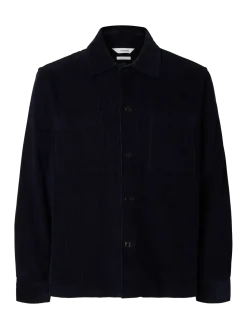 Selected miesten paitatakki, SLHREGTATE CORD OVERSHIRT Sky Captain