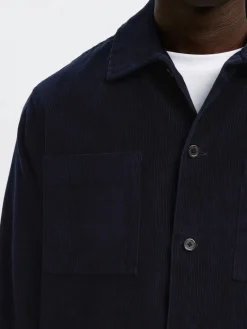 Selected miesten paitatakki, SLHREGTATE CORD OVERSHIRT Sky Captain