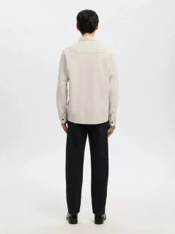 Selected Miesten Paitatakki Jackie Sweat Jacket Oatmeal