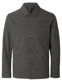Selected Miesten Paitatakki K SLH ROBERT HYBRID BLZ Harmaa Ruutu