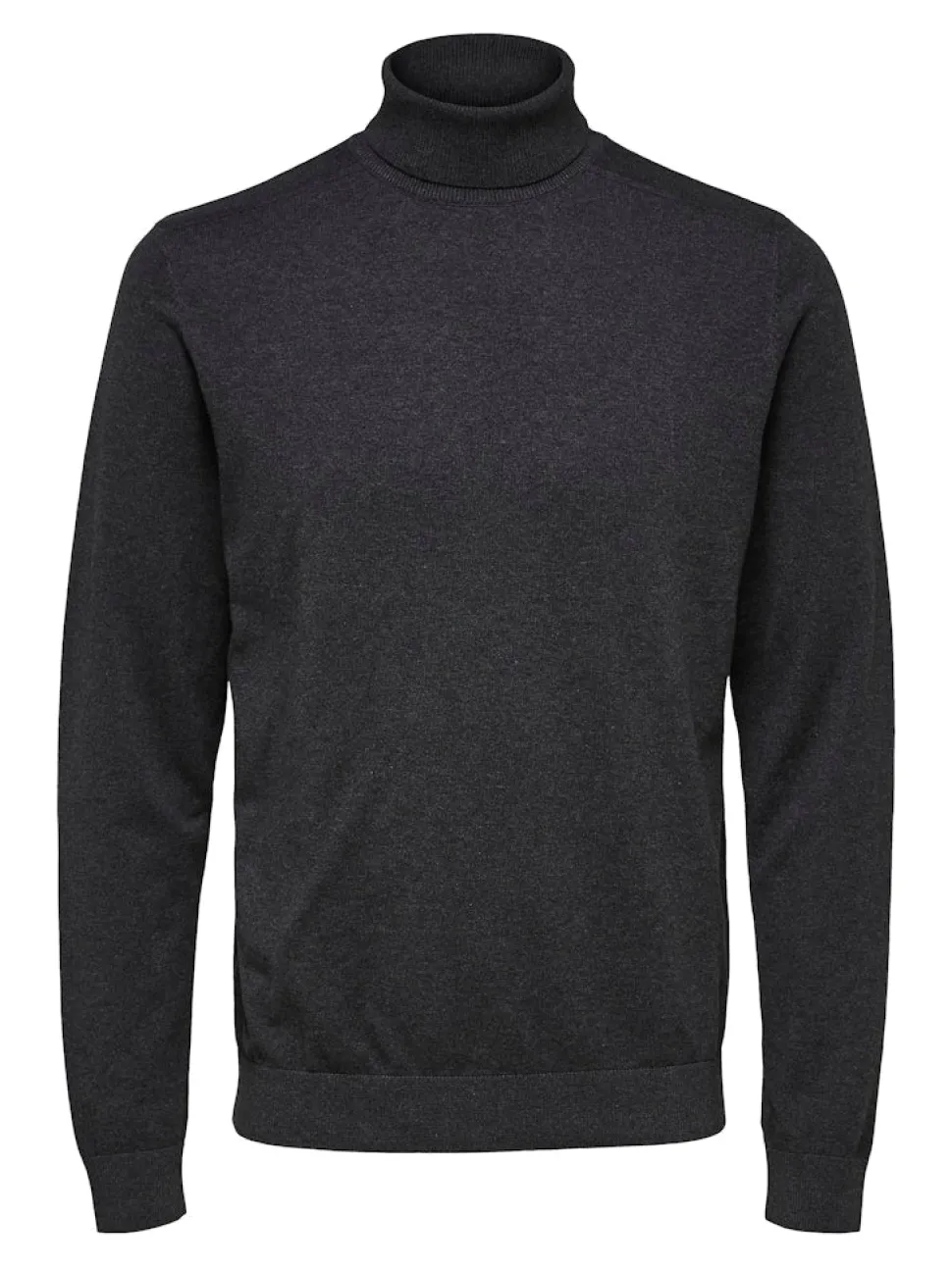 Selected miesten pooloneule Berg Roll Neck Noos, Antracit Melange