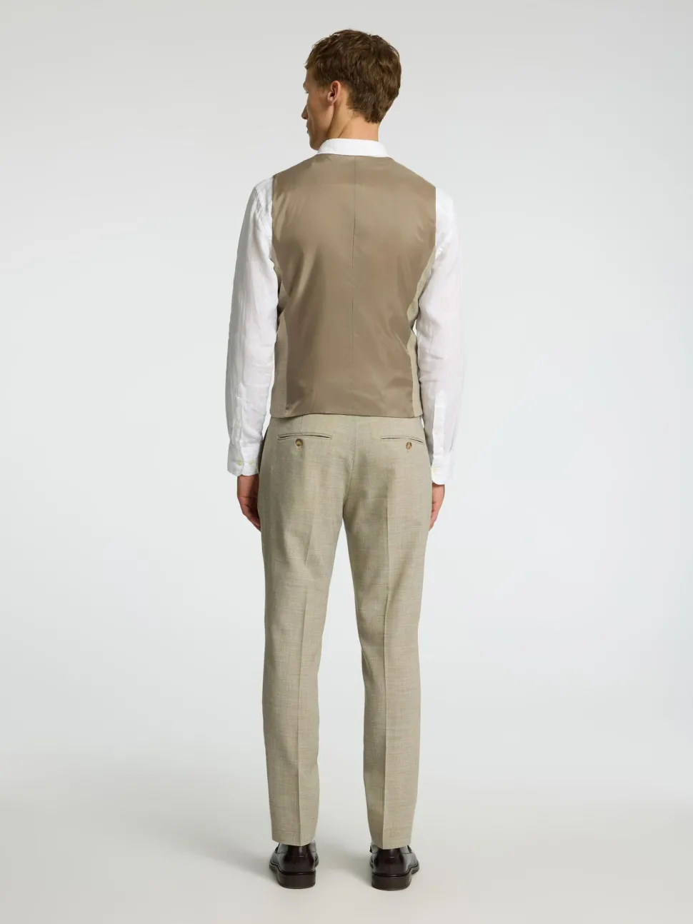 Selected miesten pukuliivi, SLIM OASIS VEST Beige
