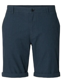 Selected Miesten Shortsit, SLIM LUTON FLEX SHORTS Dark Sapphire W. Bering S
