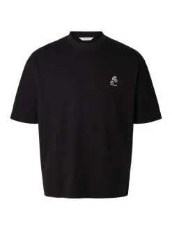 Selected miesten t-paita, COFFEE SHIRT BLACK Black