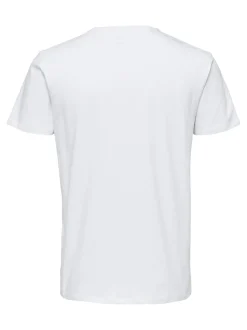 Selected Miesten T-paita, Pima Ss O-neck Valkoinen