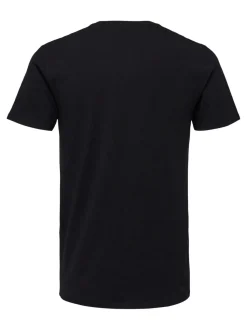 Selected Miesten T-paita, Pima Ss O-neck Musta