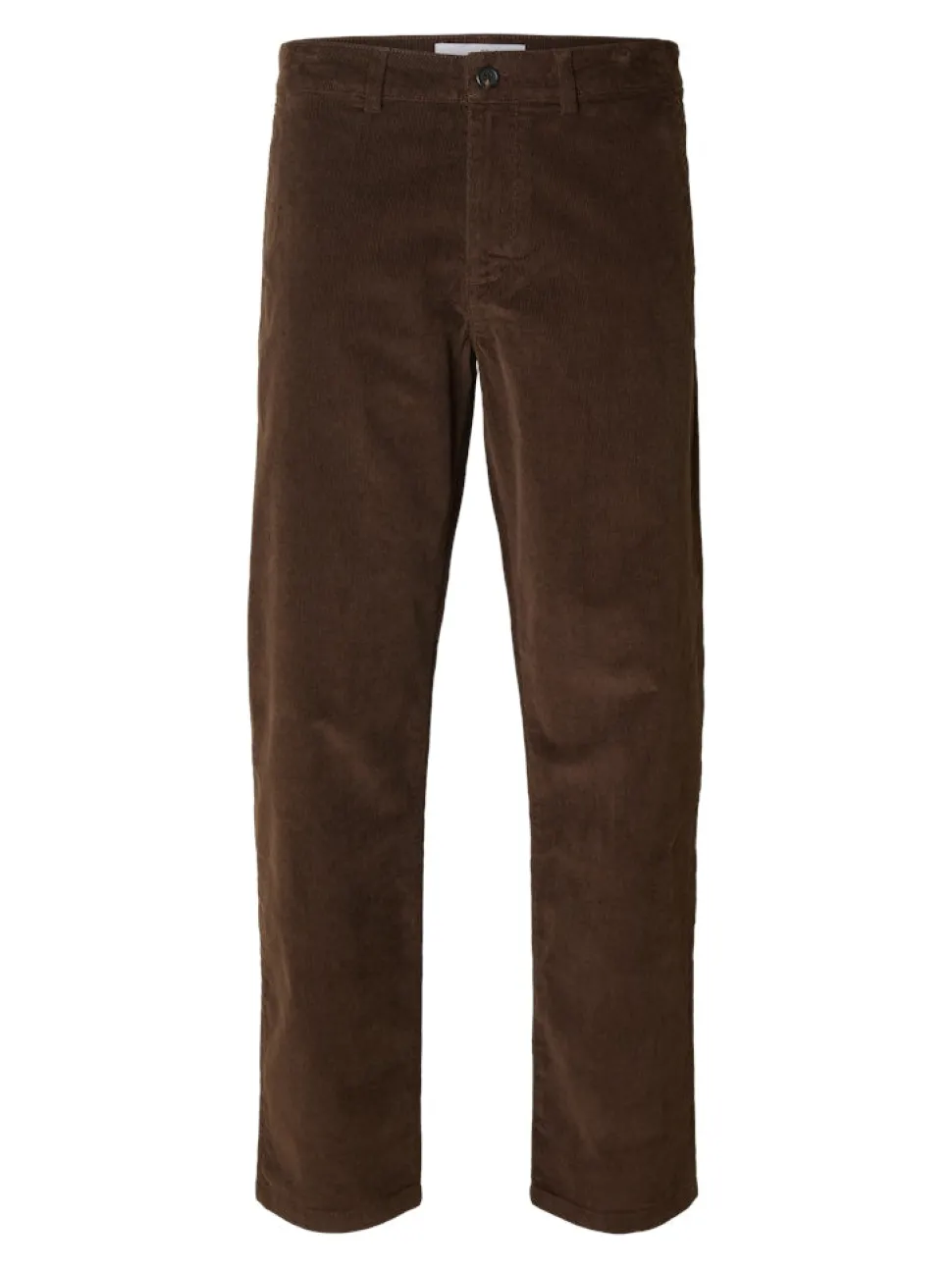 Selected miesten vakosamettihousut K STRAIGHT MILES CORD PANT NOS, ruskea