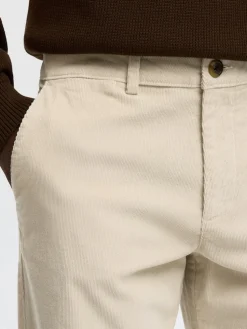 Selected miesten vakosamettihousut K STRAIGHT MILES CORD PANT NOS, Moonstruck