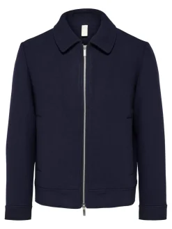 Selected Miesten Villakangastakki, FILIP WOOL JACKET Tummansininen