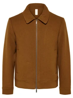 Selected Miesten Villakangastakki, FILIP WOOL JACKET Kameli