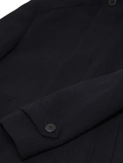 Selected Miesten Villakangastakki, REUBEN WOOL COAT NOS Musta
