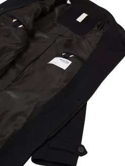 Selected Miesten Villakangastakki, REUBEN WOOL COAT NOS Musta