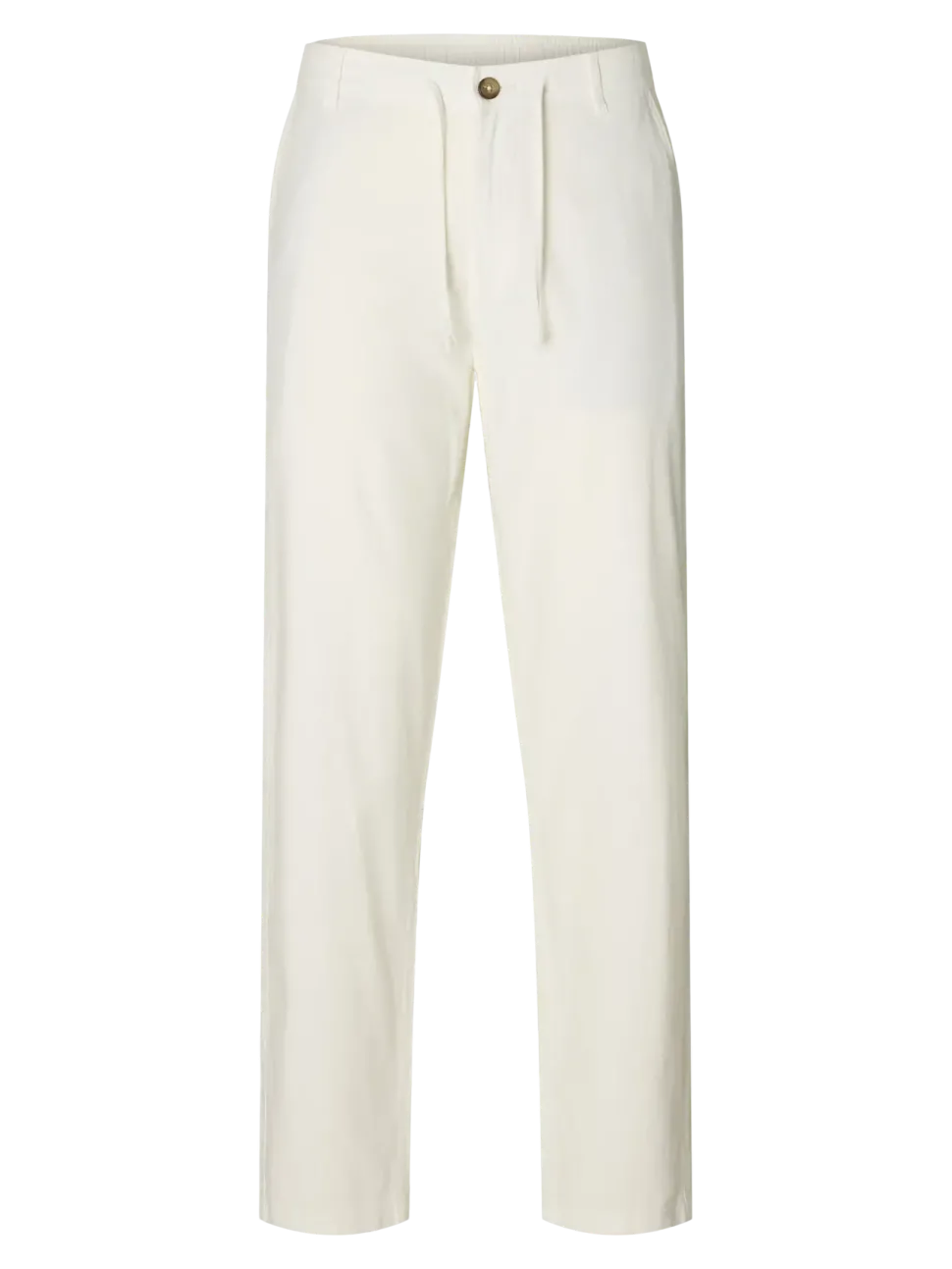 Selected pellavahousut, SLIM TAPE BRODY LINEN PANT Cloud Dancer