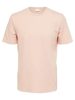 Selected t-paita, JOSEPH PIQUE SS O-NECK Persikka