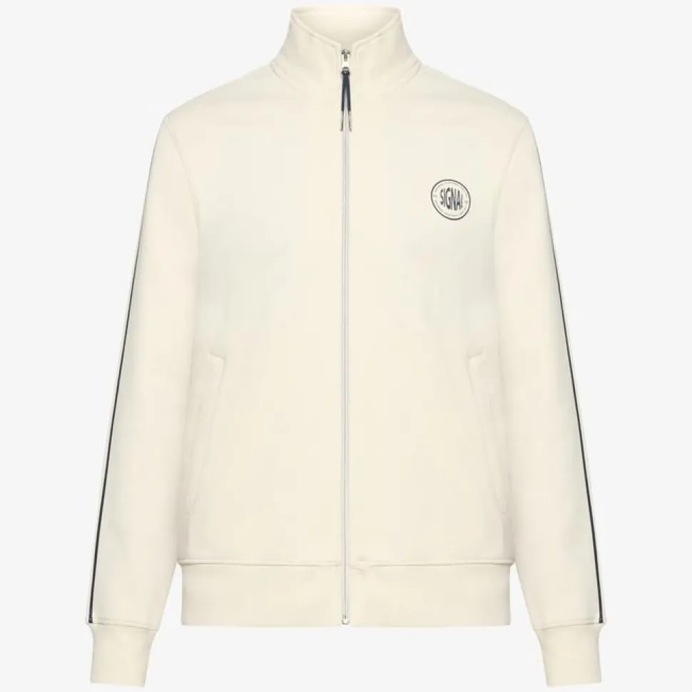 Signal miesten collegepaita Mattssi Zip Sweat Cardigan, luonnonvalkoinen