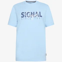 Signal miesten t-paita, OWEN PRINT TEE Vaaleansininen
