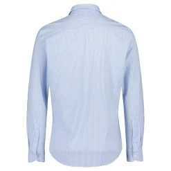 Sinnuu Miesten Kauluspaita TECHNICAL SHIRT STRIPE, MADE IN EUROPE Raidallinen Sininen