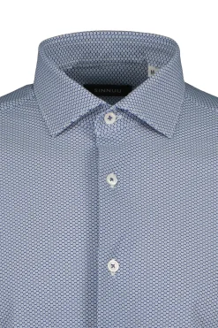 Sinnuu Miesten Kauluspaita, Technical Performance Shirt LS, Sininen Kuosi