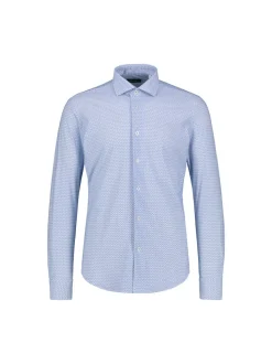Sinnuu Miesten Kauluspaita, Technical Performance Shirt LS, Sininen Kuosi