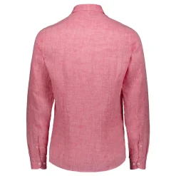 Sinnuu Miesten Pellavapaita Sinnuu 100% Linen Shirt Fuksianpunainen