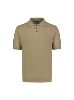 Sinnuu miesten pikeepaita, KNITTED POLO MADE IN ITALY Beige