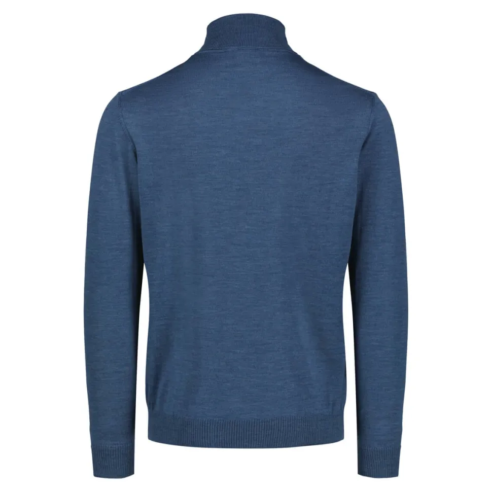 Sinnuu Miesten Pooloneule Merino Roll Neck Sininen