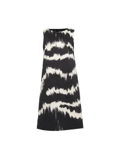 S.T.I Naisten Mekko CHAYN ZEBRA DRESS Musta Kuosi