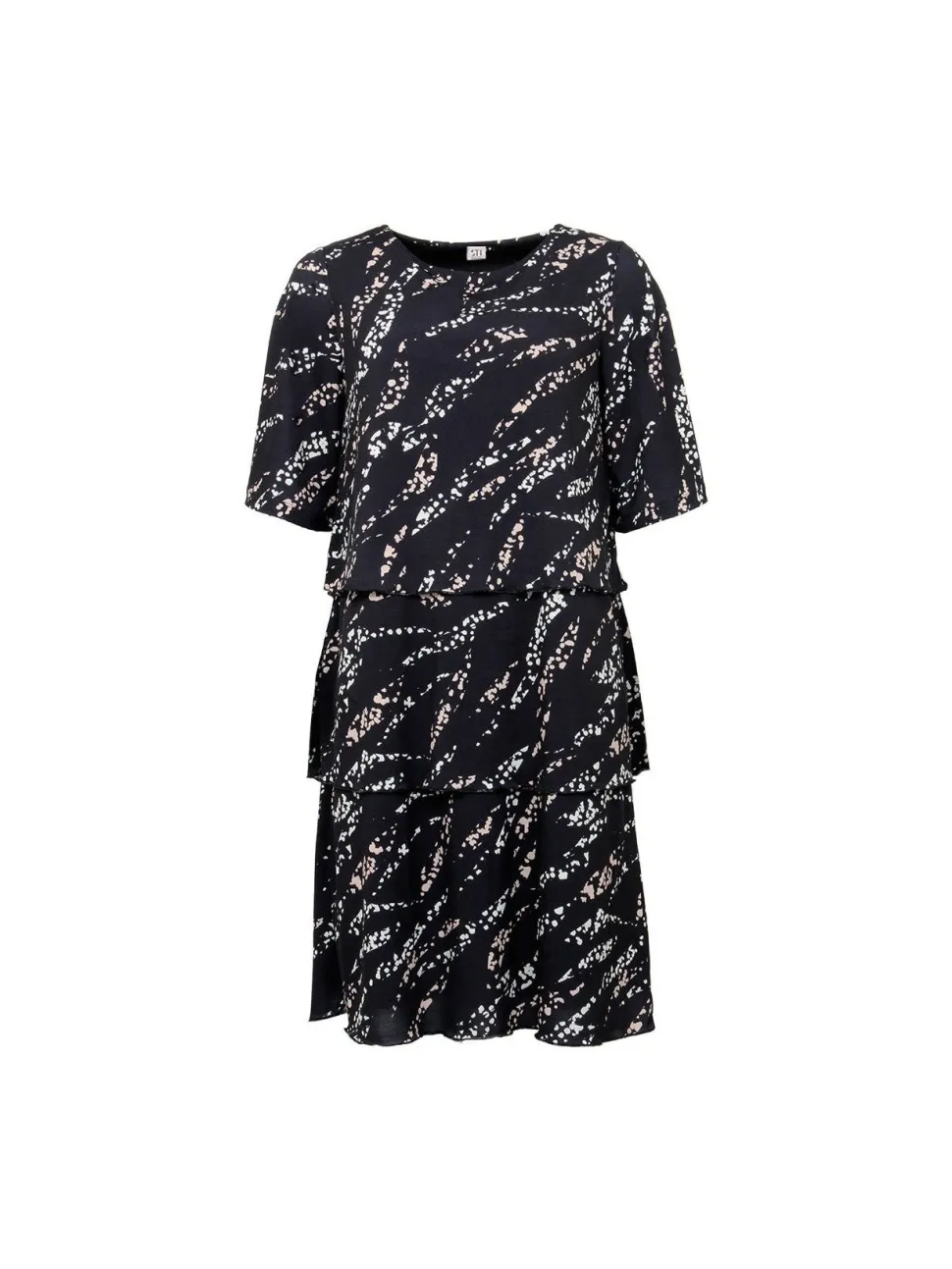 S.T.I. naisten mekko, JENA TRICOT DRESS Musta Kuosi