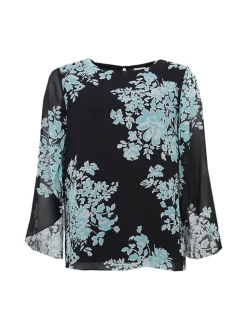 S.T.I naisten pusero, KARLY BLOUSE Musta Kuosi