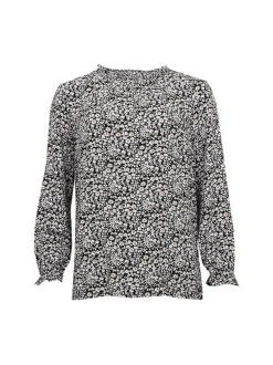 S.T.I naisten pusero, KATLIINE BLOUSE Musta Kuosi