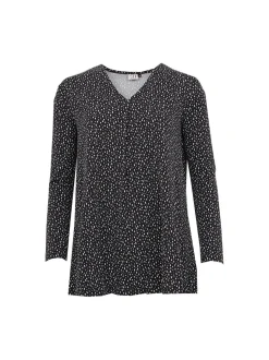 S.T.I Naisten Tunika, FIINA TUNIC 74CM Mustavalkoinen