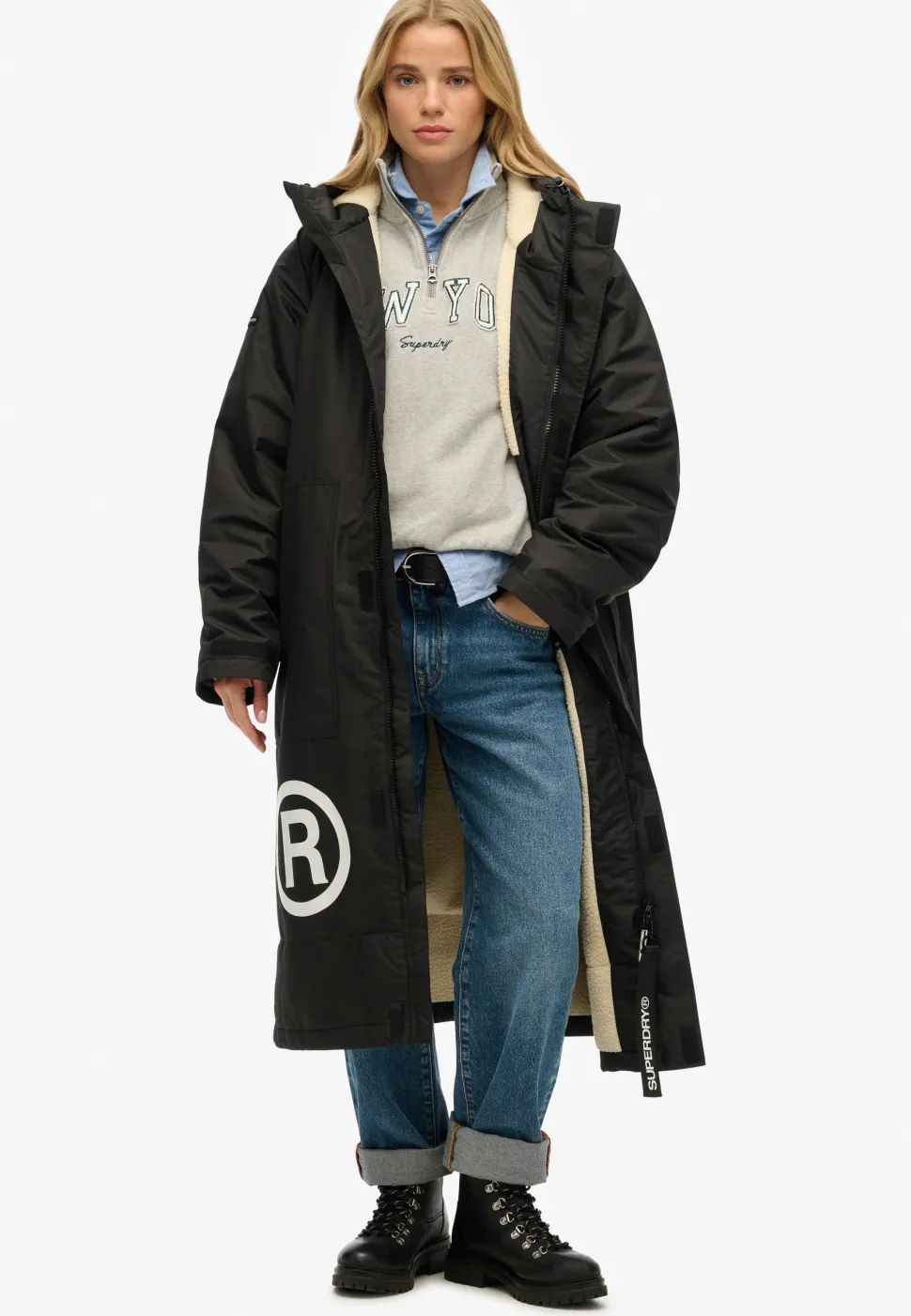 Superdry naisten takki Windbreaker Changing Robe, musta