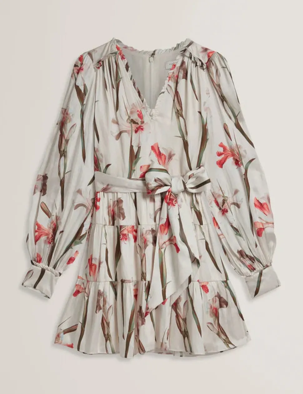 Ted Baker naisten mekko, CUIABA neck Mini Dress Valkopohjainen Kuosi