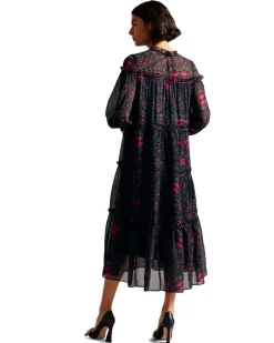 Ted Baker, Naisten Mekko, ELLYAH DRESS Musta Kuosi