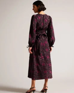 Ted Baker Naisten Midimekko, MERLISA DRESS Punainen Kuosi