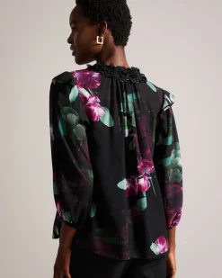 Ted Baker pusero, FAIZIAA BLOUSE Musta Kuosi