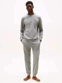 Tommy Hilfiger Collegehousut K TRACK PANT, keskiharmaa