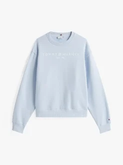 Tommy Hilfiger college, MDRN REG CORP LOGO SWEATER Vaaleansininen