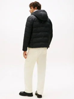 Tommy Hilfiger mieesten takki, MID WEIGHT HOODED JACKET Musta